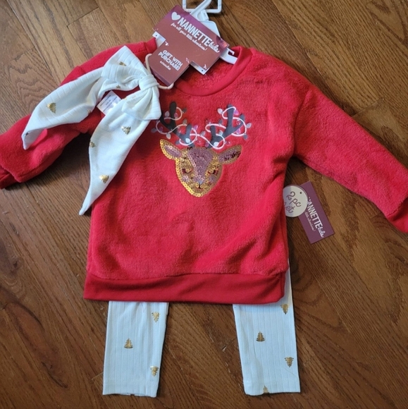 Nannette Reindeer 3 Piece Outfit
